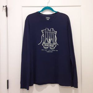 L.L. BEAN men's long sleeve navy blue graphic t-shirt (XL REG)